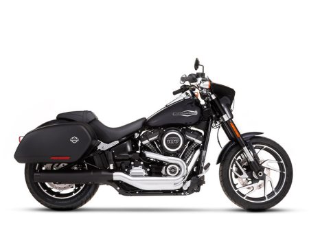 4in. Slip-On Muffler - Black with Black End Cap. Fits Sport Glide 2018-2024 RINEHART EXHAUST
