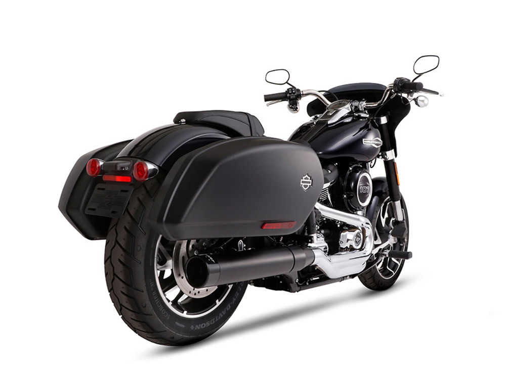 4in. Slip-On Muffler - Black with Black End Cap. Fits Sport Glide 2018-2024 RINEHART EXHAUST - Image 2