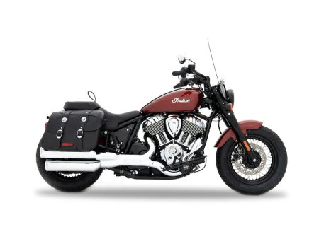 4in. Slip-On Mufflers - Chrome with Chrome End Caps. Fits Indian Cruiser 2022up RINEHART EXHAUST