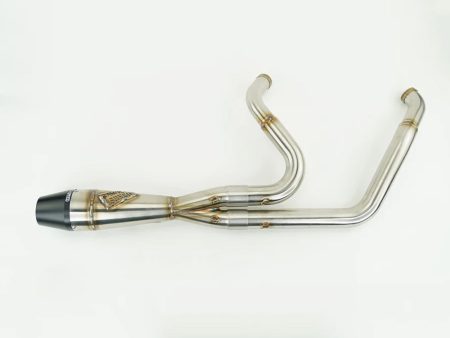 Shorty 2-into-1 Exhaust with Billet End Cap - Stainless Steel. Fits Touring 2017up. Sawicki Speed