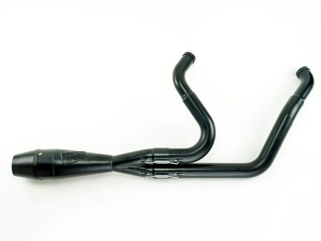 Shorty 2-into-1 Exhaust with Billet End Cap - Black. Fits Touring 2017up. Sawicki Speed