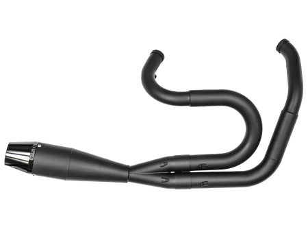 Shorty 2-into-1 Exhaust with Billet End Cap - Black. Fits Dyna 1991-2017. Sawicki Speed