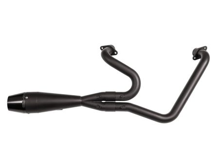 Shorty 2-into-1 Exhaust with Billet End Cap - Black. Fits Indian Challenger 2020up. Sawicki Speed