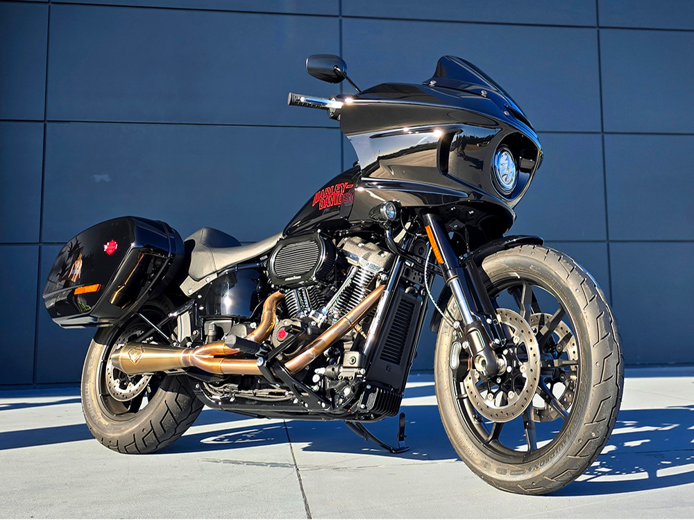 2-into-1 4.5in. Big Bore Exhaust - Stainless Steel. Fits Softail 2018up Non-240 Rear Tyre Models. SP Concepts EXHAUST - Image 2