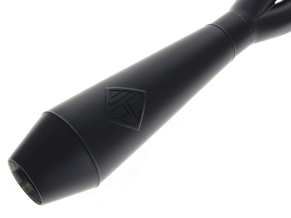 2-into-1 4.5in. Big Bore Exhaust - Black. Fits Softail 2018up Non-240 Rear Tyre Models. SP Concepts EXHAUST - Image 2