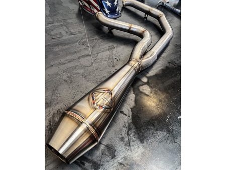2-into-1 4.5in. Big Bore Exhaust With ProFlo Headers - Stainless Steel. Fits Softail 2018up Non-240 Rear Tyre Models. SP Concepts EXHAUST