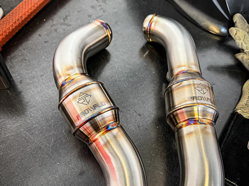 2-into-1 4.5in. Big Bore Exhaust With ProFlo Headers - Stainless Steel. Fits Softail 2018up Non-240 Rear Tyre Models. SP Concepts EXHAUST - Image 2