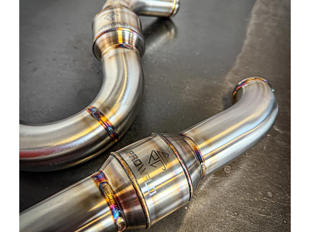 2-into-1 4.5in. Big Bore Exhaust With ProFlo Headers - Stainless Steel. Fits Softail 2018up Non-240 Rear Tyre Models. SP Concepts EXHAUST - Image 3