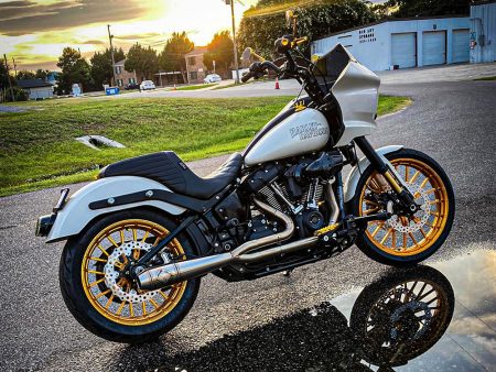 2-into-1 Elsinore Mid Length Exhaust - Stainless Steel. Fits Softail 2018up Non-240 Rear Tyre Models SP Concepts EXHAUST
