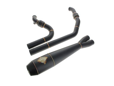 2-into-1 Elsinore Mid Length Exhaust With ProFlo Headers - Black Onyx. Fits Softail 2018up Non-240 Rear Tyre Models SP Concepts EXHAUST