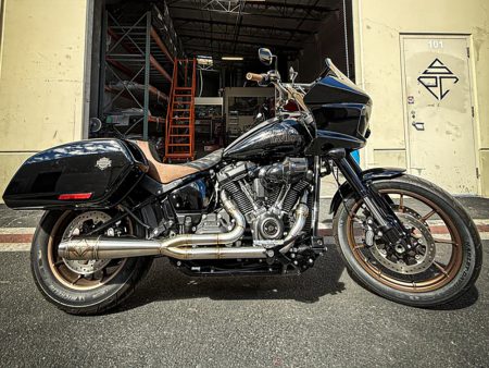 2-into-1 Elsinore Mid Length Exhaust With ProFlo Headers - Stainless Steel. Fits Softail 2018up Non-240 Rear Tyre Models SP Concepts EXHAUST
