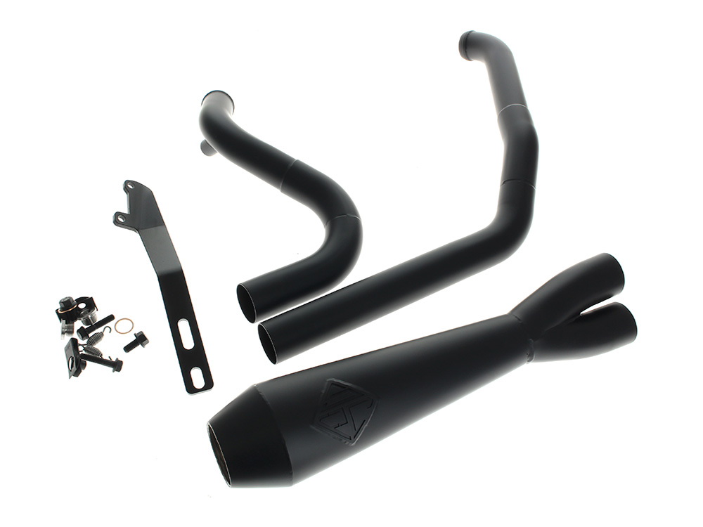 2-into-1 LaneSplitter Exhaust - Black. Fits Touring 2017up. SP Concepts EXHAUST