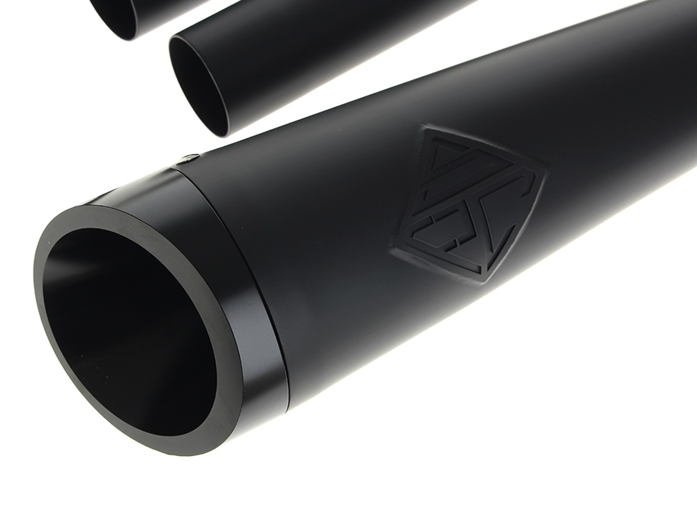 2-into-1 Cutback Exhaust - Black with Black End Cap. Fits Touring 2017up. SP Concepts EXHAUST - Image 2