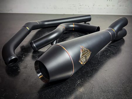 2-into-1 4.5in. Big Bore Exhaust - Black Onyx. Fits Touring 2017up. SP Concepts EXHAUST