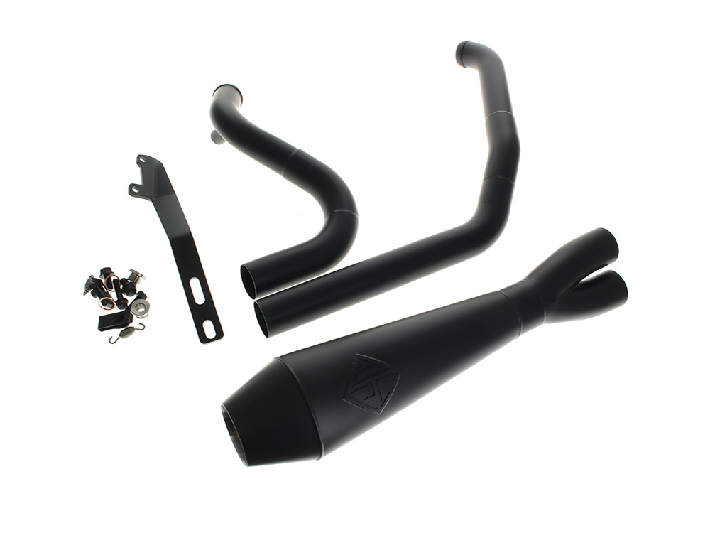 2-into-1 4.5in. Big Bore Exhaust - Black. Fits Touring 2017up. SP Concepts EXHAUST