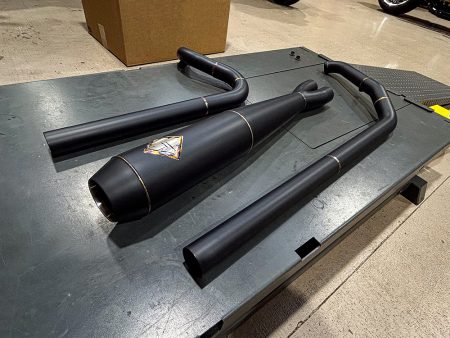 2-into-1 Turnpike Full Length Exhaust - Black Onyx. Fits Touring 2017up. SP Concepts EXHAUST