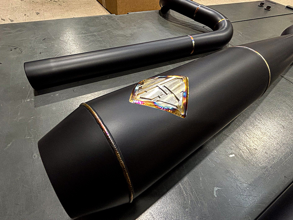 2-into-1 Turnpike Full Length Exhaust - Black Onyx. Fits Touring 2017up. SP Concepts EXHAUST - Image 3