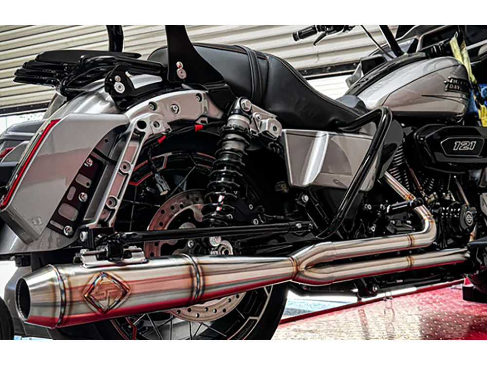 2-into-1 Turnpike Full Length Exhaust - Stainless Steel. Fits Touring 2017up. SP Concepts EXHAUST - Image 3