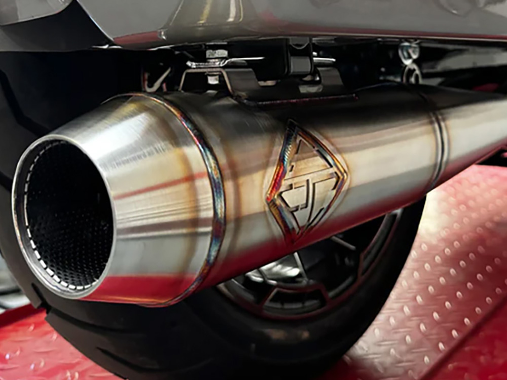 2-into-1 Turnpike Full Length Exhaust - Stainless Steel. Fits Touring 2017up. SP Concepts EXHAUST - Image 4
