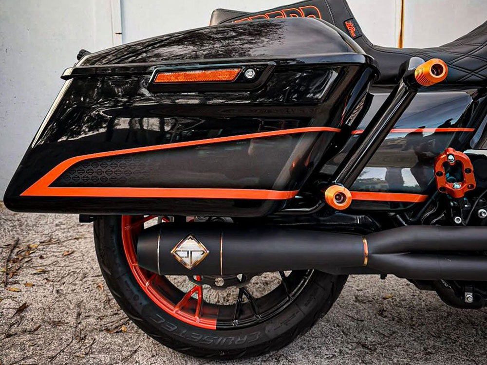 2-into-1 Elsinore Mid Length Exhaust With ProFlo Headers - Black Onyx. Fits Touring 2017up SP Concepts EXHAUST - Image 2
