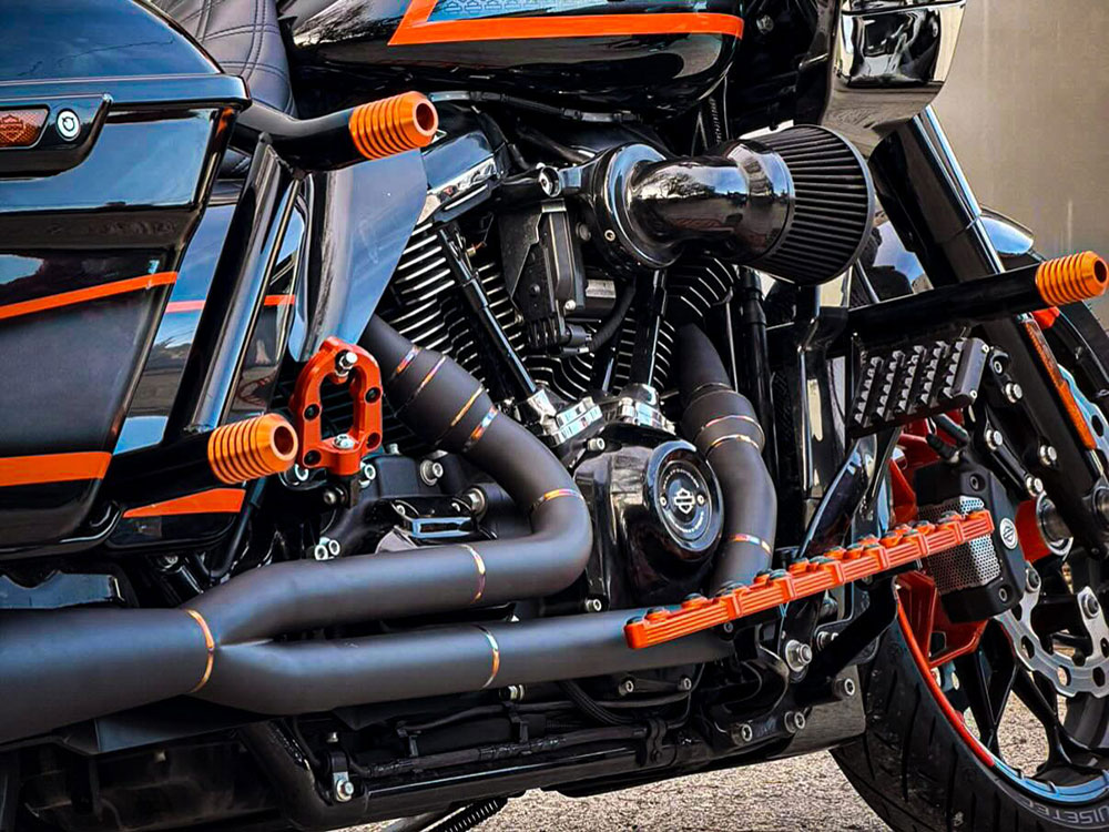 2-into-1 Elsinore Mid Length Exhaust With ProFlo Headers - Black Onyx. Fits Touring 2017up SP Concepts EXHAUST - Image 4