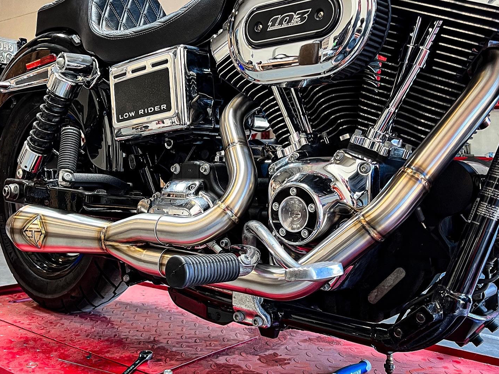 2-into-1 LaneSplitter Exhaust - Stainless Steel. Fits Dyna 2006-2017 SP Concepts EXHAUST - Image 4