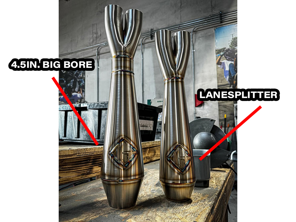 2-into-1 4.5in. Big Bore Exhaust - Stainless Steel. Fits Dyna 2006-2017 SP Concepts EXHAUST - Image 2