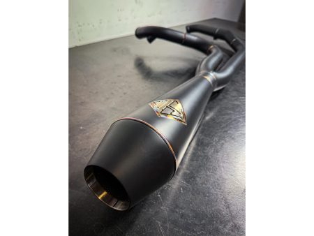 2-into-1 4.5in. Big Bore Exhaust - Black Onyx. Fits Dyna 2006-2017 SP Concepts EXHAUST