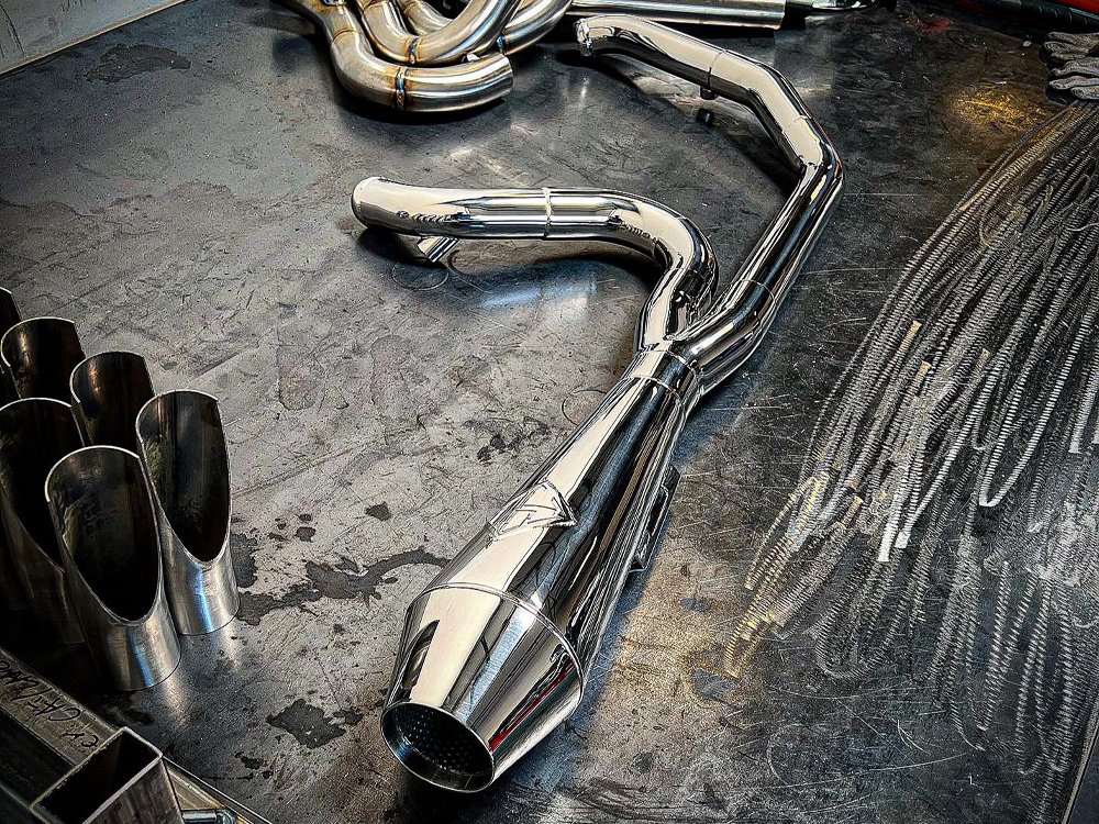2-into-1 LaneSplitter Exhaust - Stainless Steel. Fits Touring 1995-2016 SP Concepts EXHAUST - Image 2