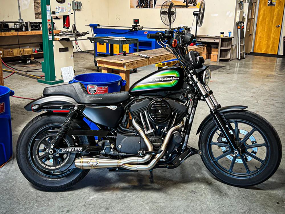 2-into-1 LaneSplitter Exhaust - Stainless Steel. Fits Sportster 2014-2021 SP Concepts EXHAUST - Image 2
