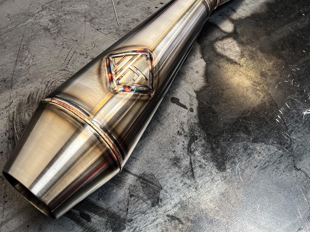 2-into-1 4.5in. Big Bore Exhaust - Stainless Steel. Fits Dyna 1999-2005 SP Concepts EXHAUST - Image 2