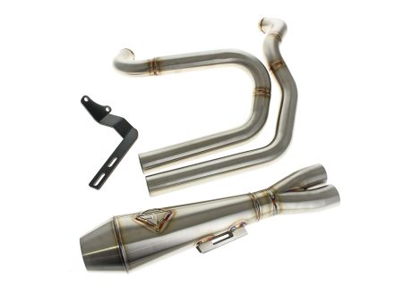 2-into-1 4.5in. Big Bore Exhaust - Stainless Steel. Fits FXR 1987-1994 SP Concepts EXHAUST