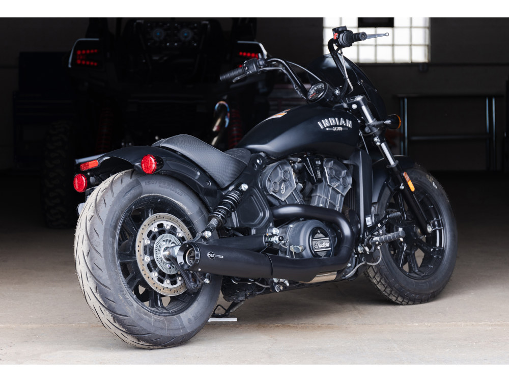 Grand National 2-into-1 Exhaust - Black with Black End Cap. Fits Indian Scout 2015-2024 S&S - Image 2