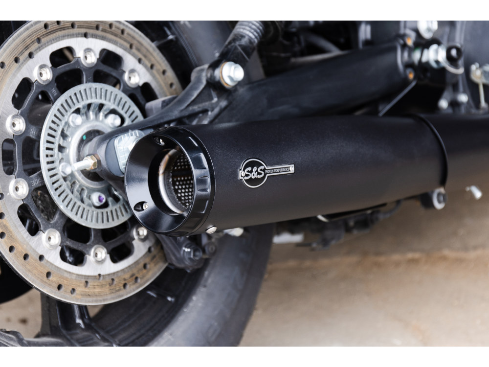 Grand National 2-into-1 Exhaust - Black with Black End Cap. Fits Indian Scout 2015-2024 S&S - Image 3