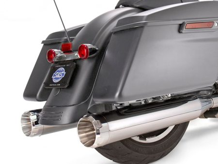 4-1/2in. Mk45 Slip-On Mufflers - Chrome with Chrome Thruster End Caps. Fits Touring 2017up. S&S