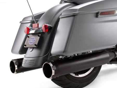 4-1/2in. Mk45 Slip-On Mufflers - Black with Black Thruster End Caps. Fits Touring 2017up. S&S