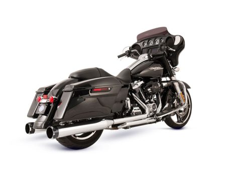 El Dorado 2-into-2 Dual Exhaust - Chrome with Black Thruster End Caps. Fits Touring 2017up. S&S
