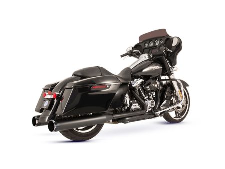 El Dorado 2-into-2 Dual Exhaust - Black with Black Thruster End Caps. Fits Touring 2017up. S&S