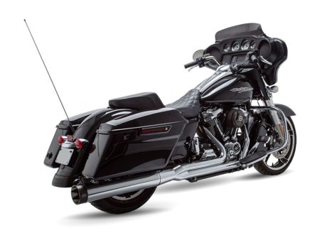 2-into-1 Sidewinder Exhaust - Chrome with Black End Cap. Fits Touring 2017up. S&S