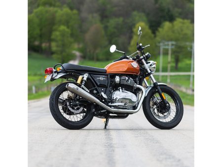 Tapered Cone Slip-On Mufflers - Stainless Steel. Fits Royal Enfield 650 Twins 2019up S&S