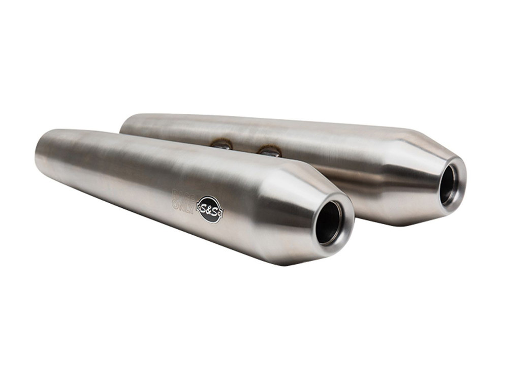 Tapered Cone Slip-On Mufflers - Stainless Steel. Fits Royal Enfield 650 Twins 2019up S&S - Image 2