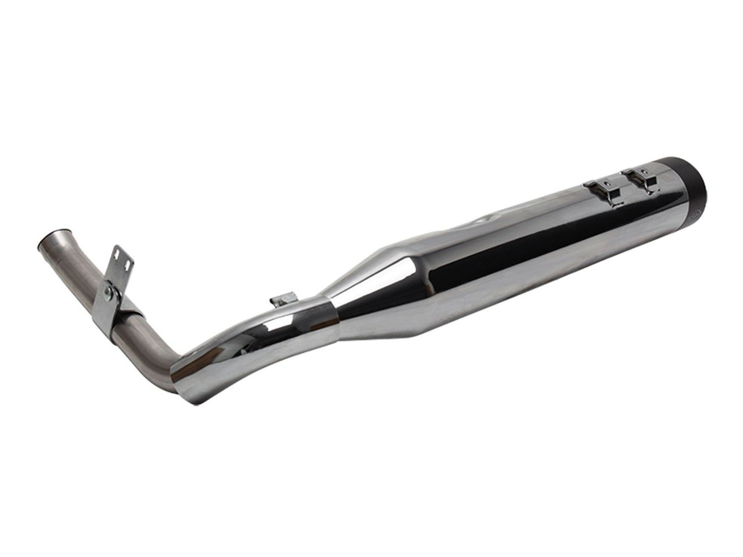 Shadow Pipe for S&S Sidewinder 2-into-1 Exhaust - Chrome with Black End Cap. Fits Touring 2009up. S&S - Image 3