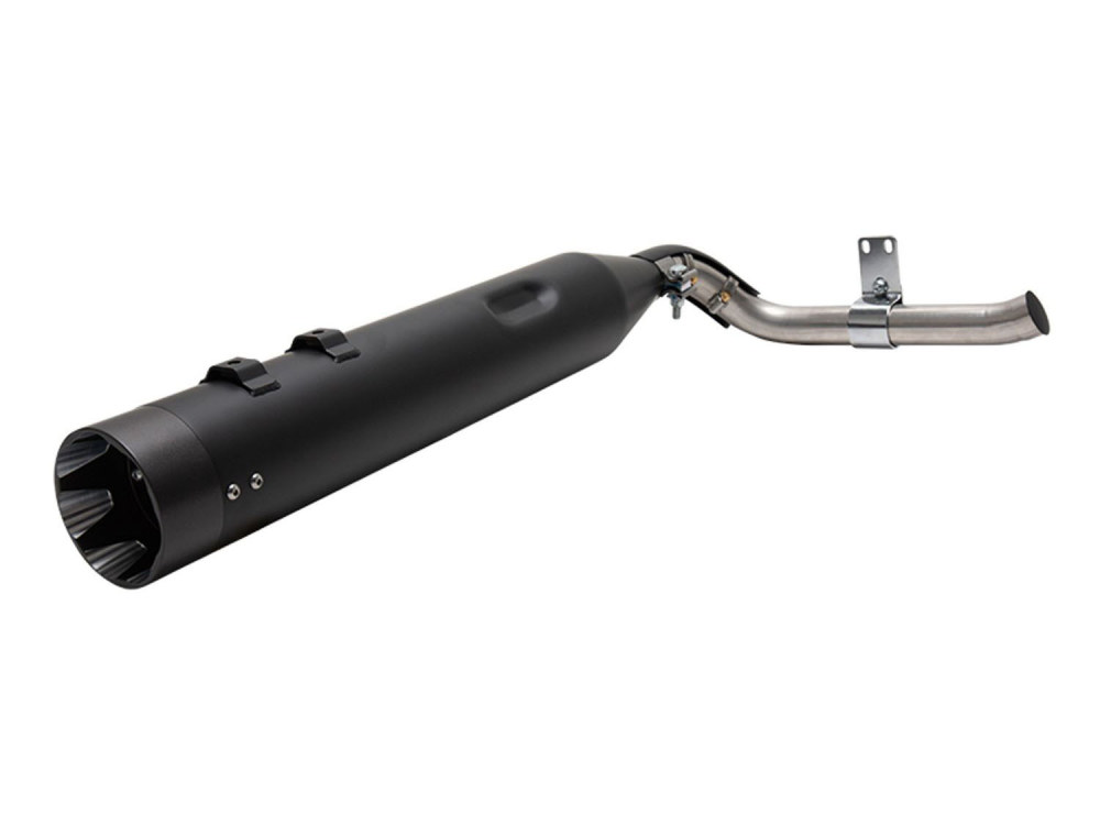 Shadow Pipe for S&S Sidewinder 2-into-1 Exhaust - Black with Black End Cap. Fits Touring 2009up. S&S
