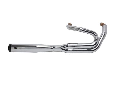2-into-1 SuperStreet Exhaust - Chrome with Black End Cap. Fits Breakout & Fat Boy 2018up & FXDR 2019up. S&S