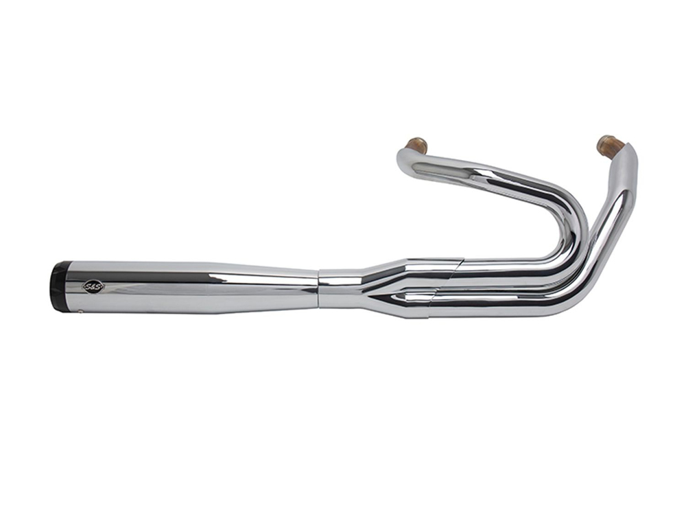 2-into-1 SuperStreet Exhaust - Chrome with Black End Cap. Fits Breakout & Fat Boy 2018up & FXDR 2019up. S&S