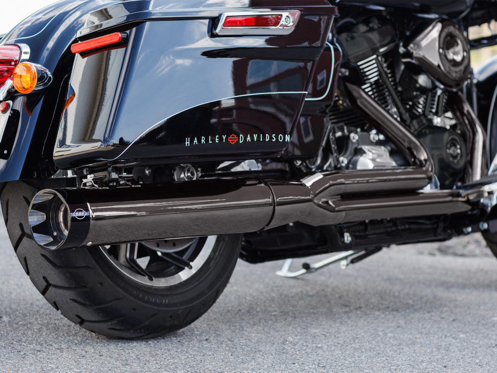 2-into-1 Sidewinder Exhaust - Lava Chrome with Black End Cap. Fits Touring 2017up. S&S - Image 3