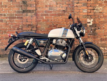 Tapered Cone Slip-On Mufflers - Black. Fits Royal Enfield 650 Twins 2019up S&S