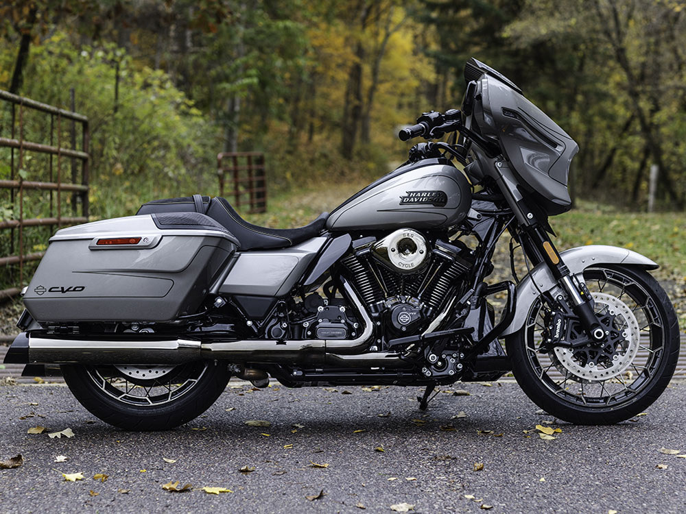 4-1/2in. Mk45 Slip-On Mufflers - Lava Chrome with Black Cutlass End Caps. Fits Touring 2017up. S&S