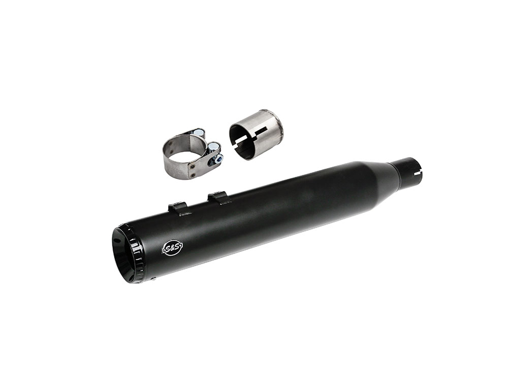 Swindler 2-into-1 4.5in. Muffler Kit - Black with Black End Cap. Fits Touring 2017up S&S - Image 2