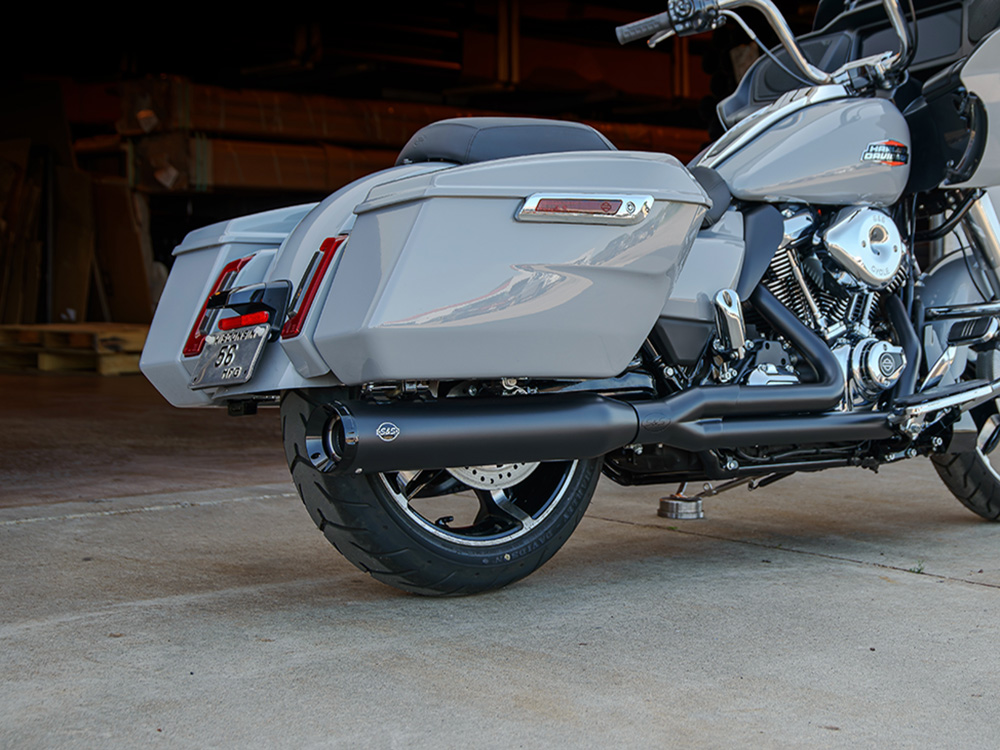 2-into-1 GNX Exhaust - Black with Black End Cap. Fits Touring 2017up S&S - Image 2
